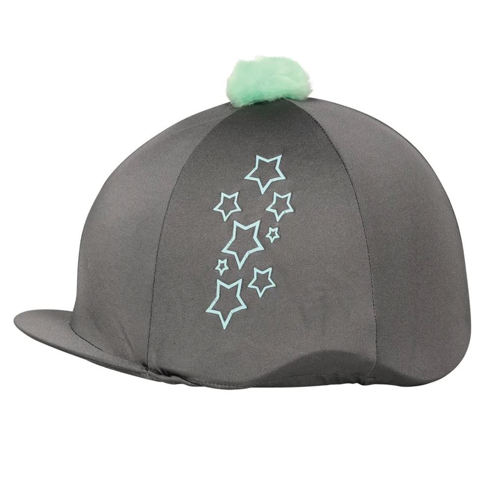 Hy Equestrian Stella Hat Cover (Charcoal/Mint)