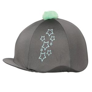 Hy Equestrian Stella Hat Cover (Charcoal/Mint)