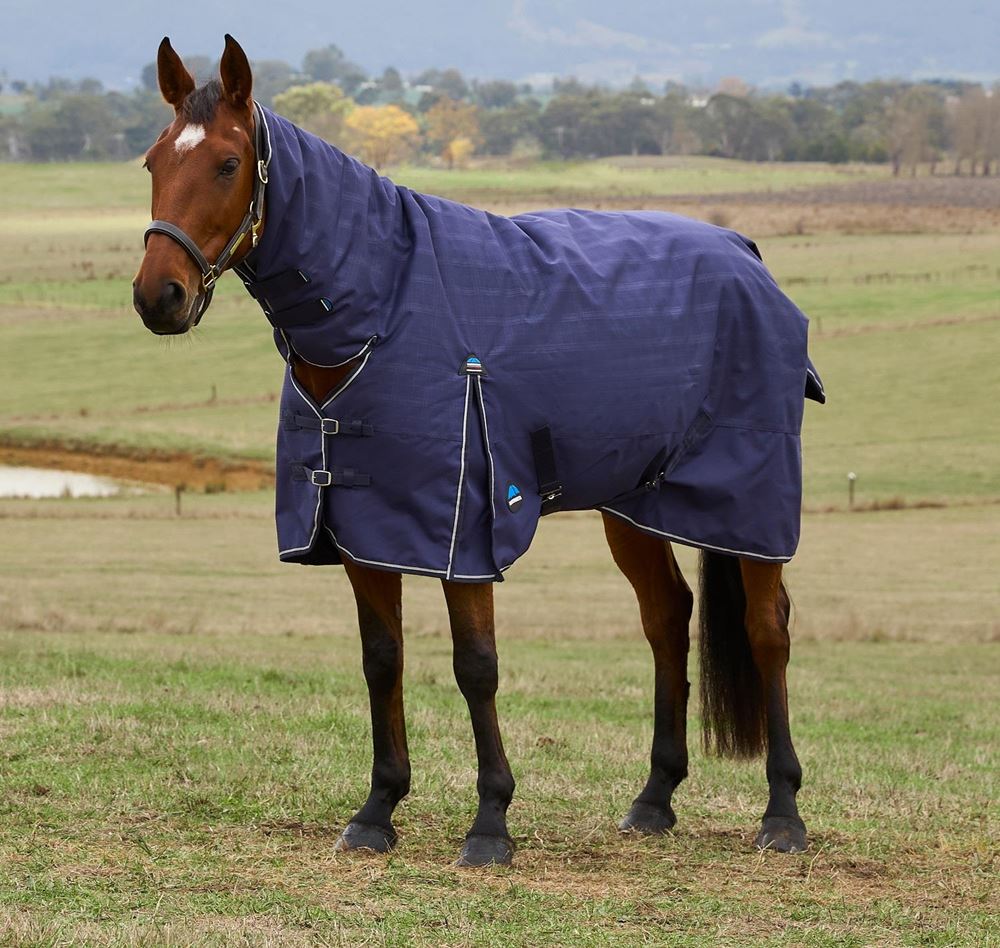 Weatherbeeta Comfitec Prelim Turnout Combo - 220g (Navy Embossed Plaid)