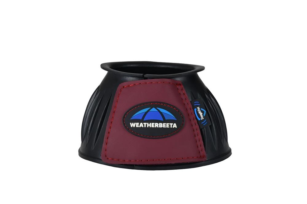 Weatherbeeta Tough-Tec Prime Rubber Bell Boots (Black/Burgundy)