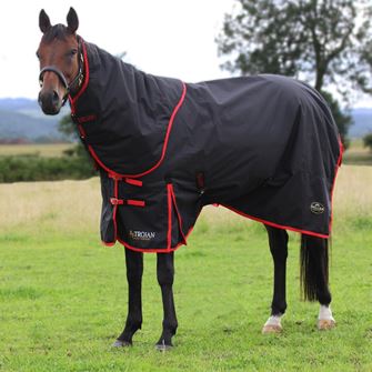 Gallop Trojan Dual 200 Turnout Rug & Neck Set (Black/Red)