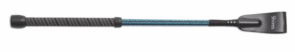 Shires Zigzag Stem Whip (Black/Bright Blue)