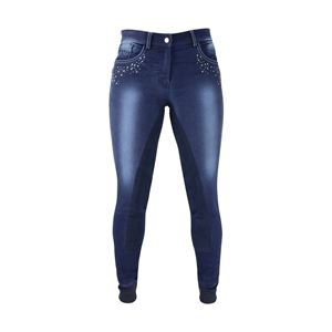 HyPERFORMANCE Denim Look Diamante Ladies Breeches