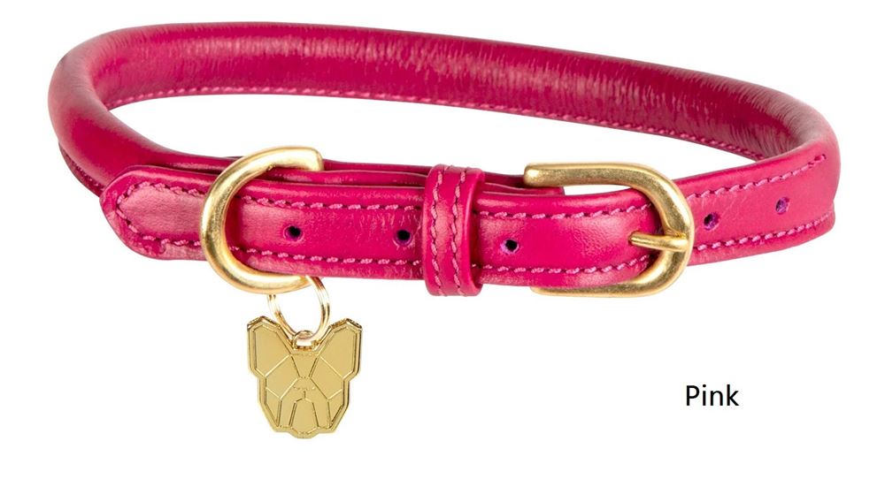 Shires Digby & Fox Rolled Leather Dog Collar (XS - S)