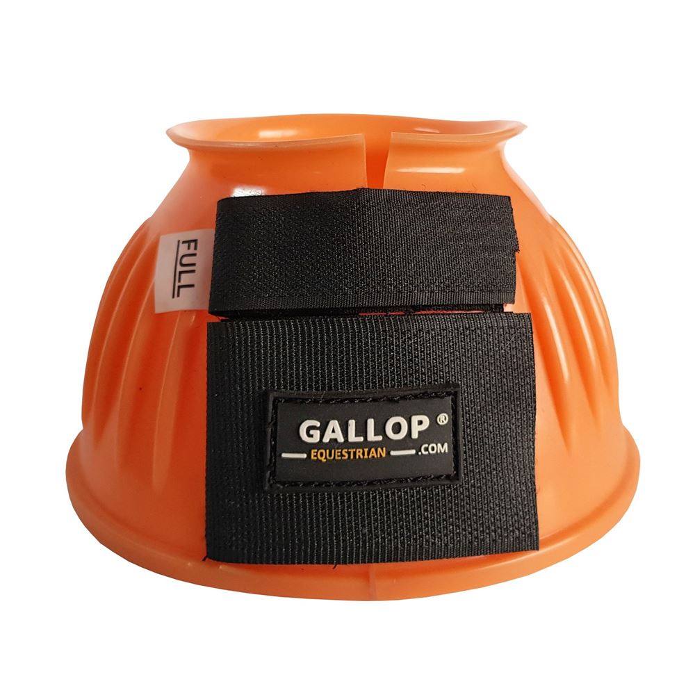Gallop Double Taped PVC Ribbed Over Reach Boots (Orange)