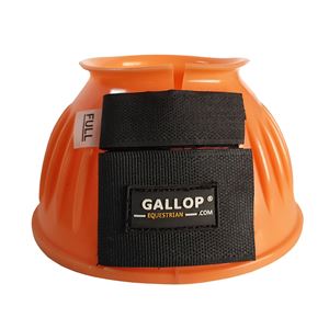 Gallop Double Taped PVC Ribbed Over Reach Boots (Orange)