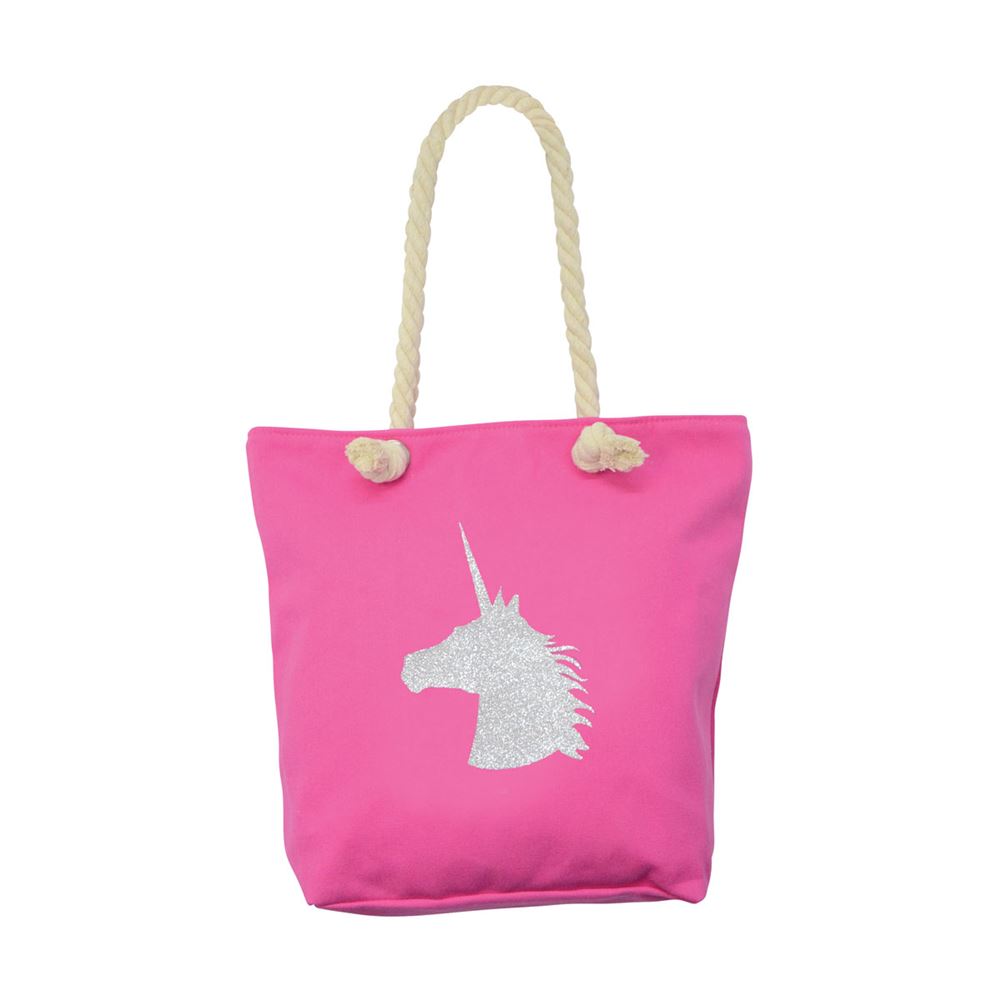 HyFASHION Unicorn Glitter Tote Bag (Pink)