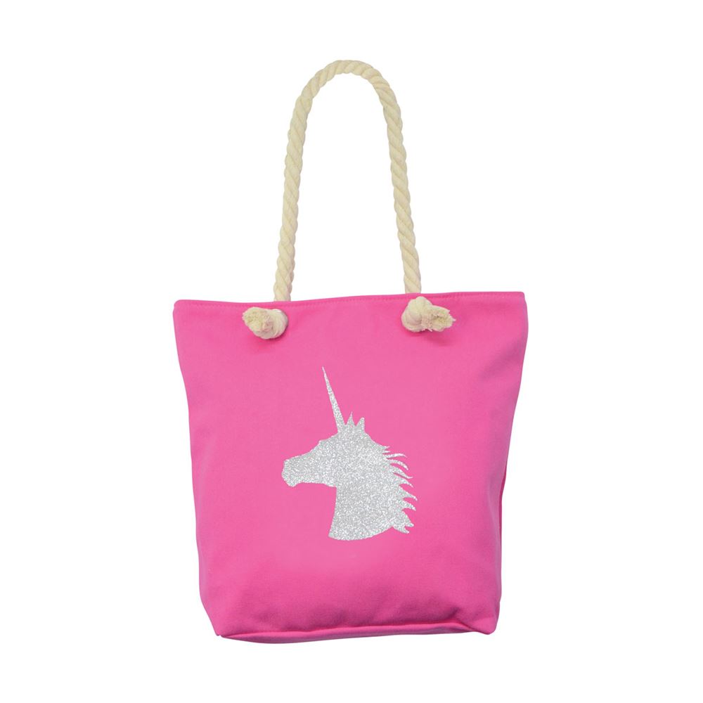 HyFASHION Unicorn Glitter Tote Bag (Pink)