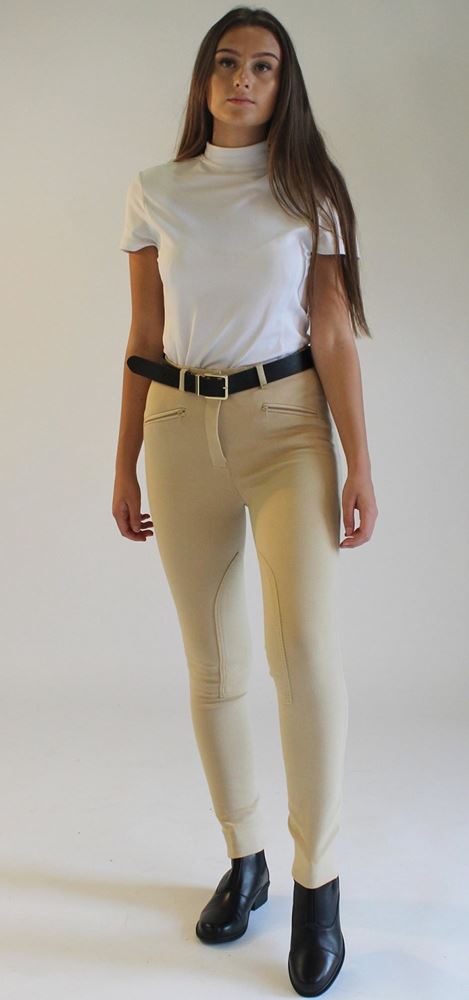 Gallop Ladies Classic Plain Jodhpurs (Beige)