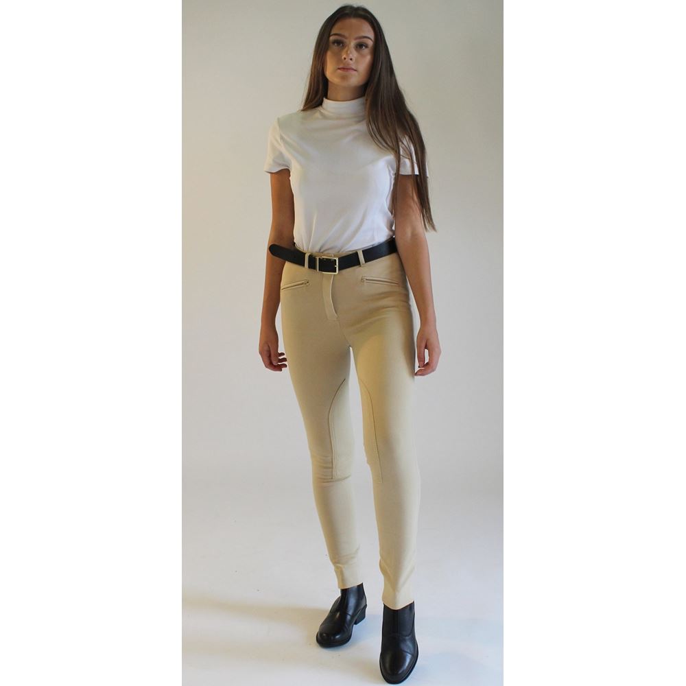 Gallop Ladies Classic Plain Jodhpurs (Beige)
