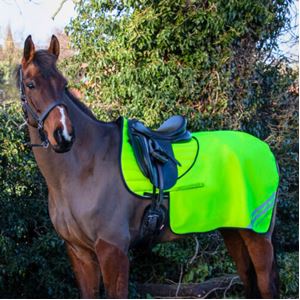 Hy Equestrian Reflector Quarter Mesh Exercise Sheet (Yellow)