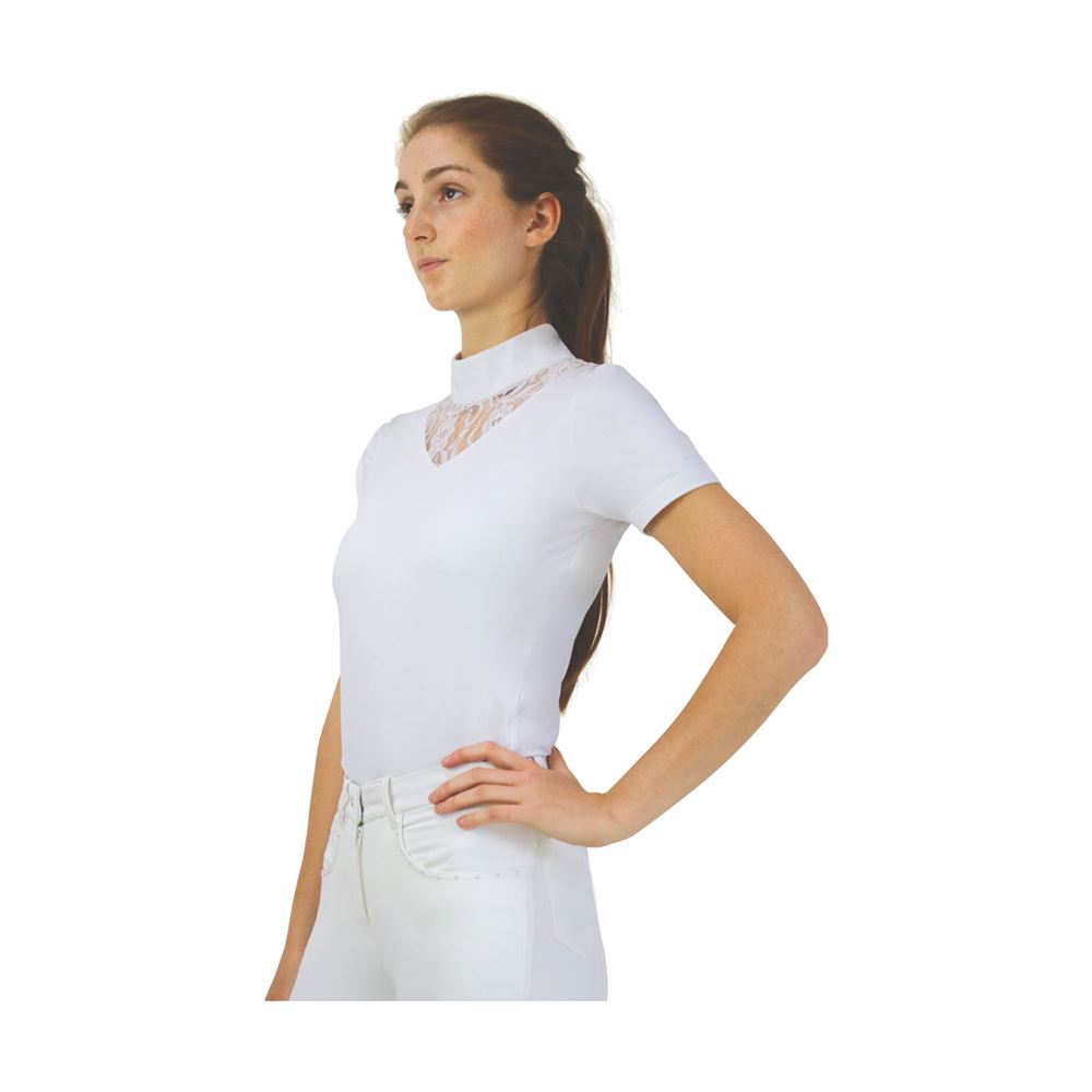 Hy Equestrian Lucie Lace Show Shirt (White)