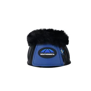 Weatherbeeta Tough-Tec Prime Fleece Trim Rubber Bell Boots (Black/Cobalt)