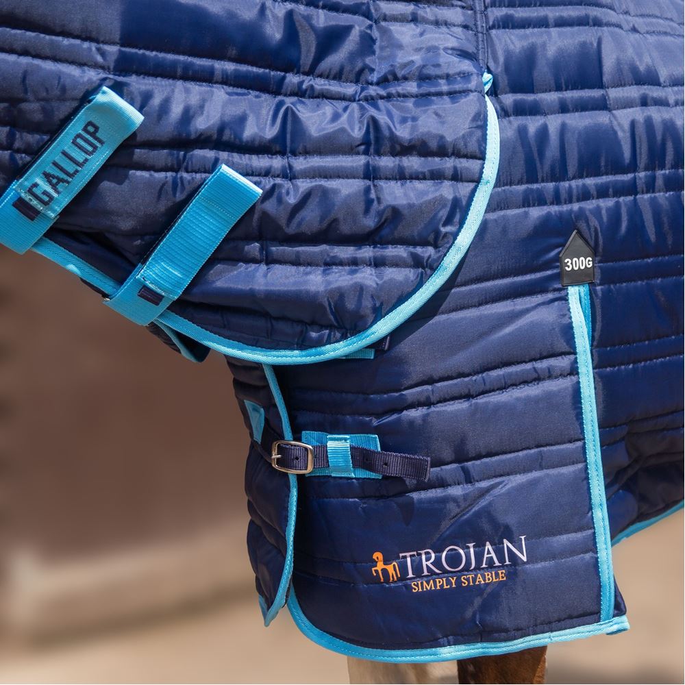 Gallop Trojan 300g Combo Stable Rug (Navy/Sky Bindings)
