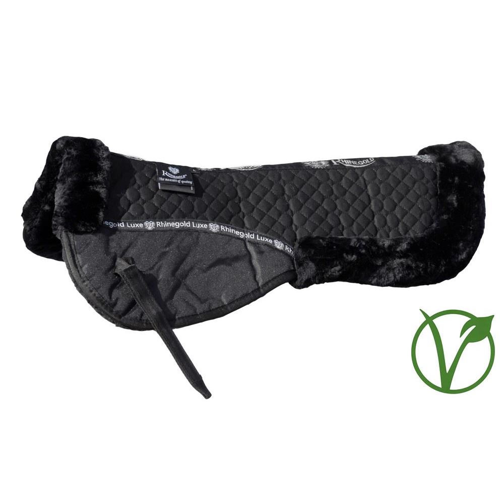 Rhinegold Luxe Fur Half Pad (Black/Black)