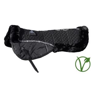 Rhinegold Luxe Fur Half Pad (Black/Black)