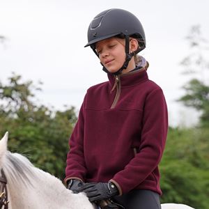 Shires Aubrion Core Half Zip Fleece - Young Rider (Maroon)