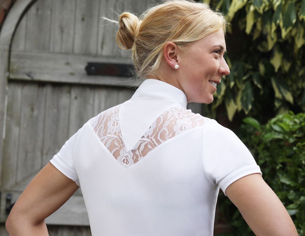 Hy Equestrian Lesley Ladies Show Shirt (White)