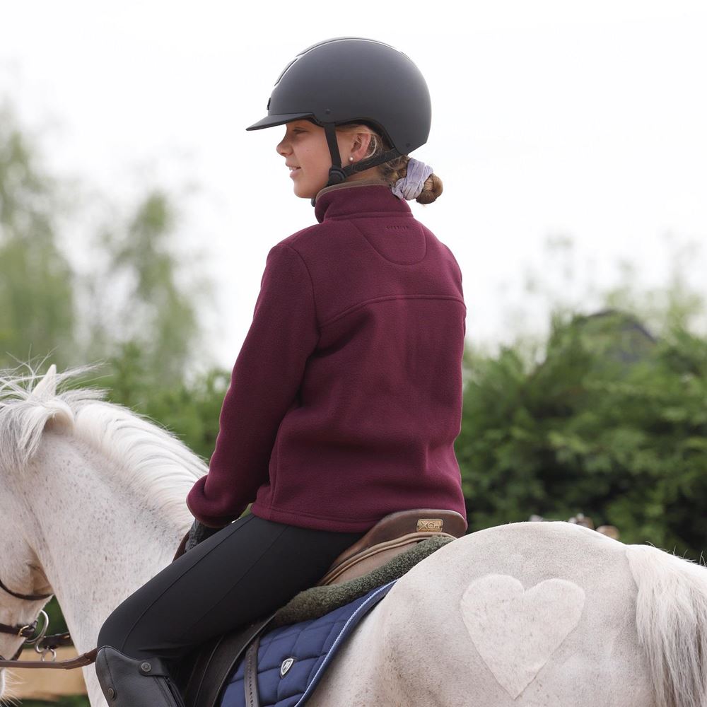 Shires Aubrion Core Half Zip Fleece - Young Rider (Maroon)