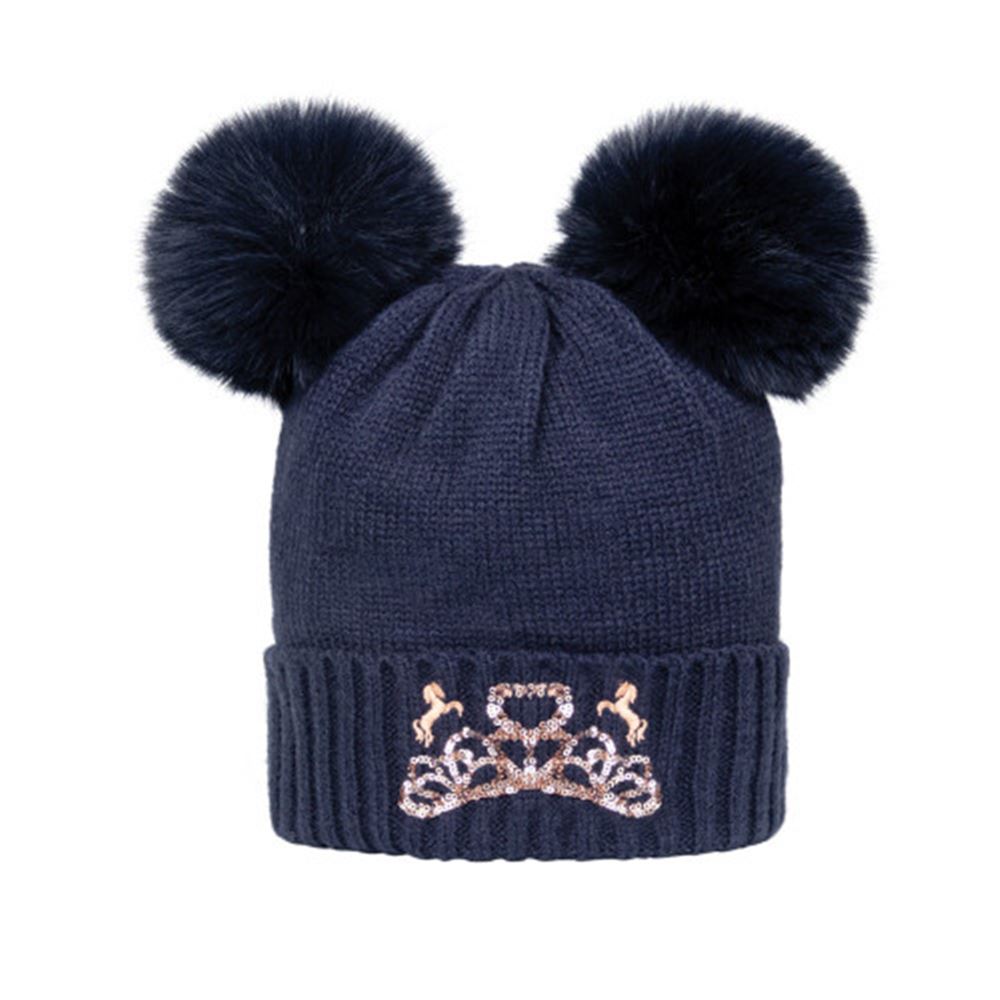 The Princess and the Pony Bobble Hat by Little Rider (Navy/Peach)