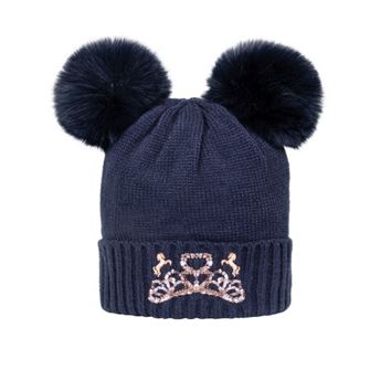 The Princess and the Pony Bobble Hat by Little Rider (Navy/Peach)