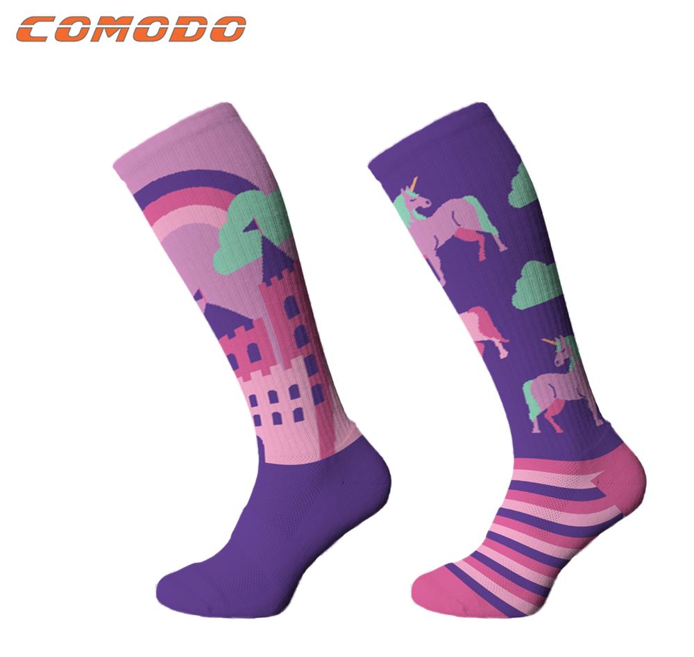 Comodo Technical Novelty Purple Unicorn Socks Adults