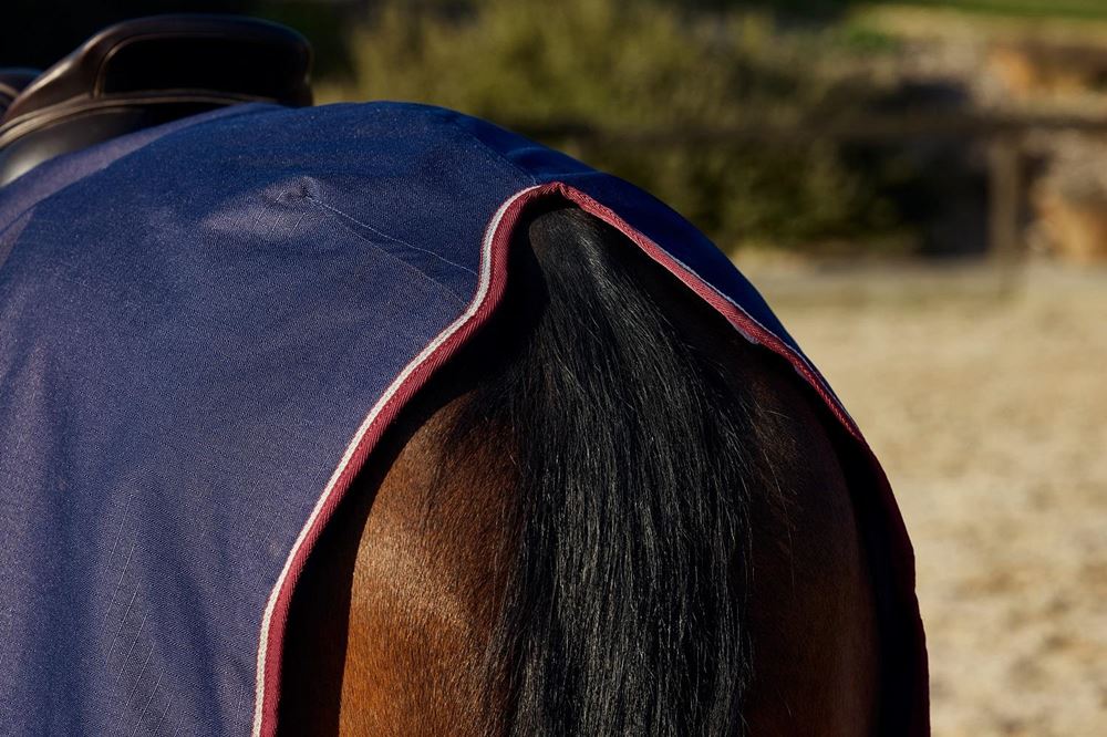 Weatherbeeta Essential Quarter Sheet (Navy/Burgundy)