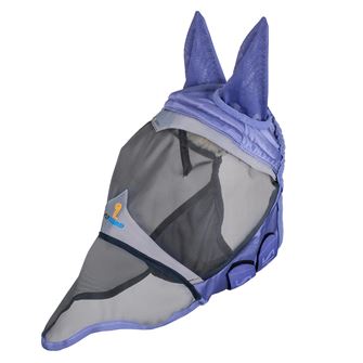 Shires FlyGuard Pro Fine Mesh Fly Mask with Ears & Nose (Sky) 