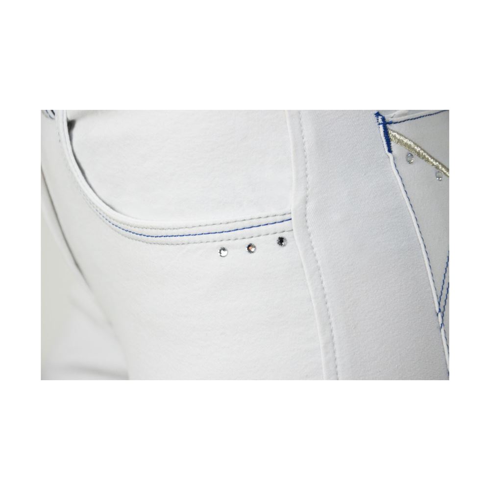 HyPERFORMANCE Olympian Ladies Breeches (White/Royal Blue)