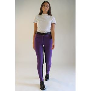 Gallop Ladies Two Tone Jodhpurs (Purple/Black)