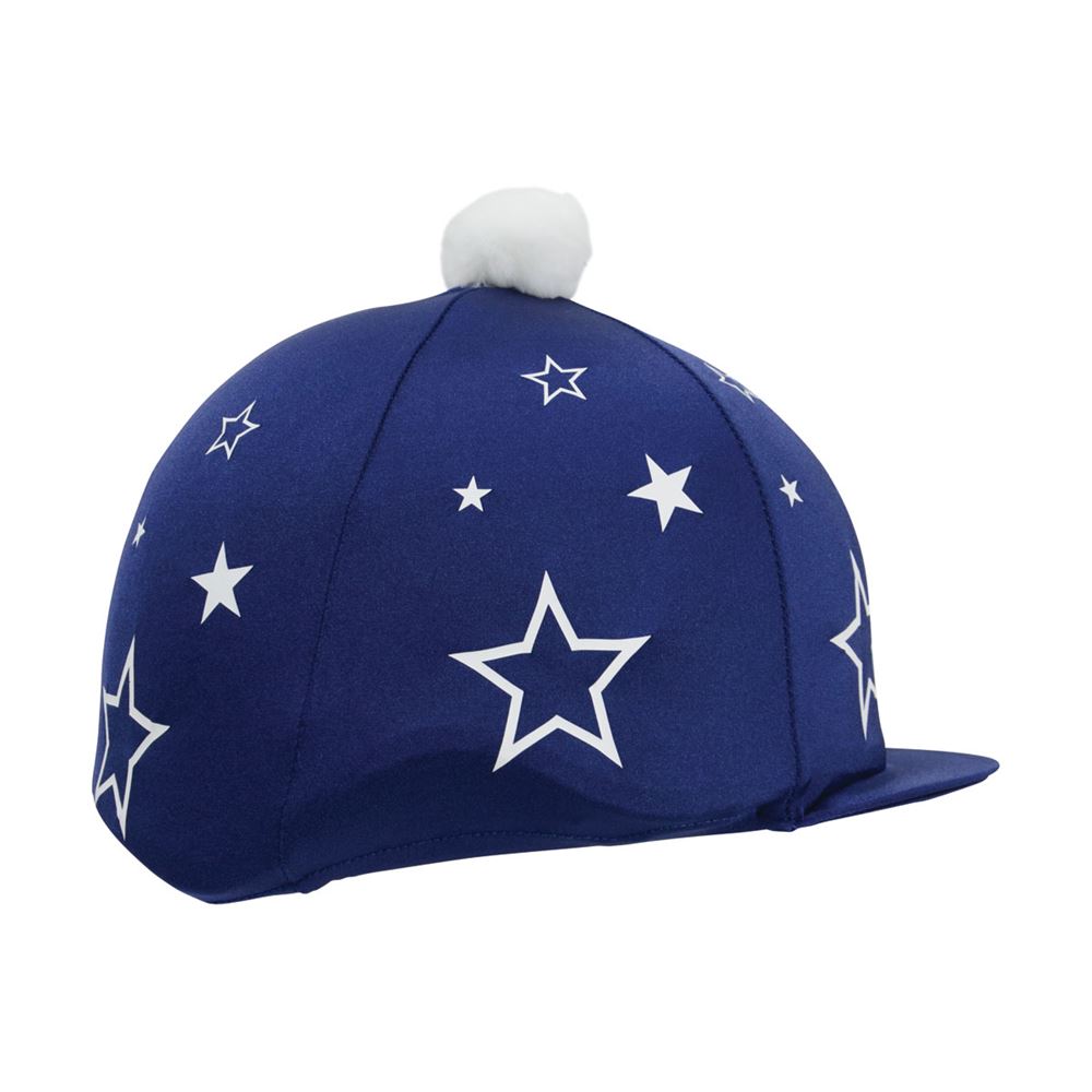 Hy Equestrian Super Starz Hat Cover (Navy/White)