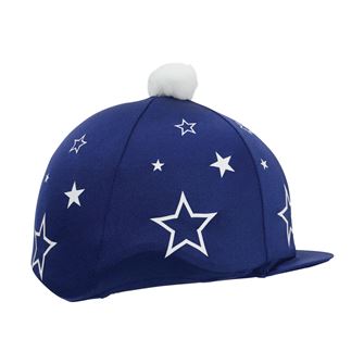 Hy Equestrian Super Starz Hat Cover (Navy/White)