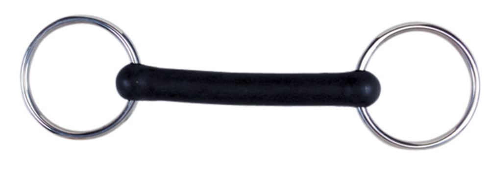 Korsteel Flexi Rubber Mullen Mouth Loose Ring Snaffle Bit