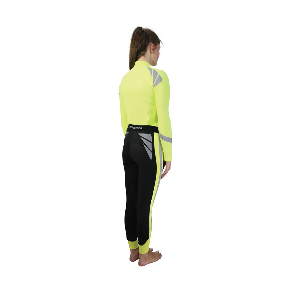 Reflector Adults Riding Tights by Hy Equestrian (Yellow)