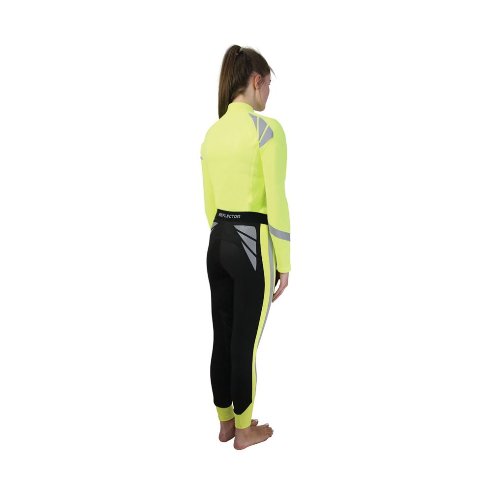 Reflector Adults Riding Tights by Hy Equestrian (Yellow)