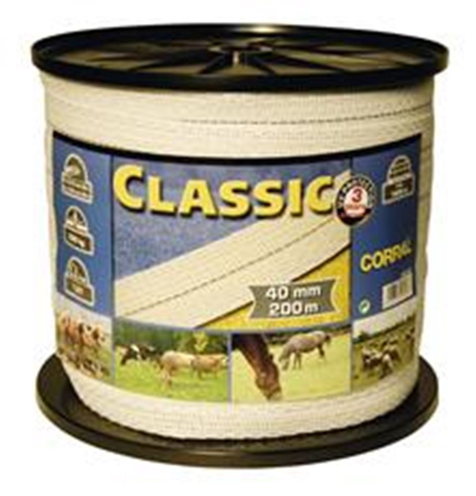Classic Fencing Tape 200m X 40mm (White)