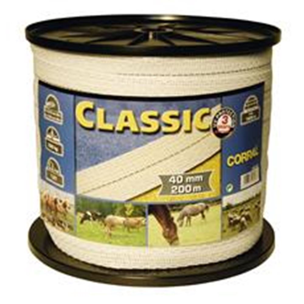 Classic Fencing Tape 200m X 40mm (White)