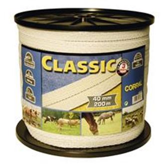 Classic Fencing Tape 200m X 40mm (White)