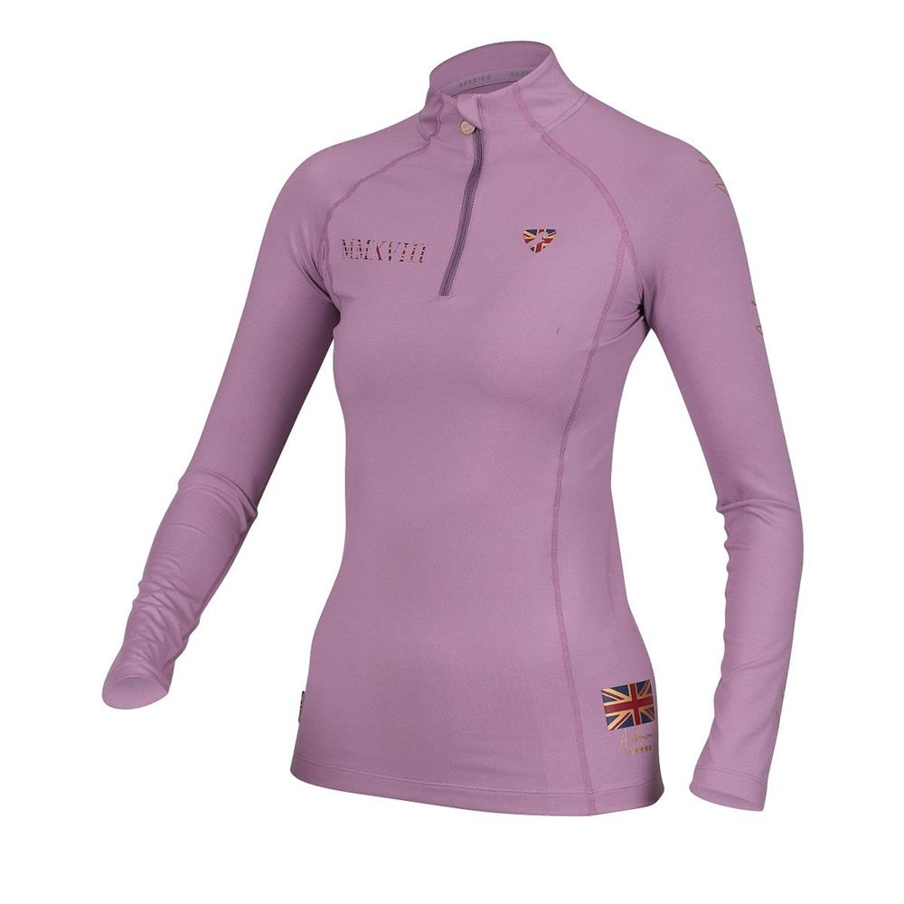 Shires Aubrion Team Long Sleeve Base Layer (Mauve)
