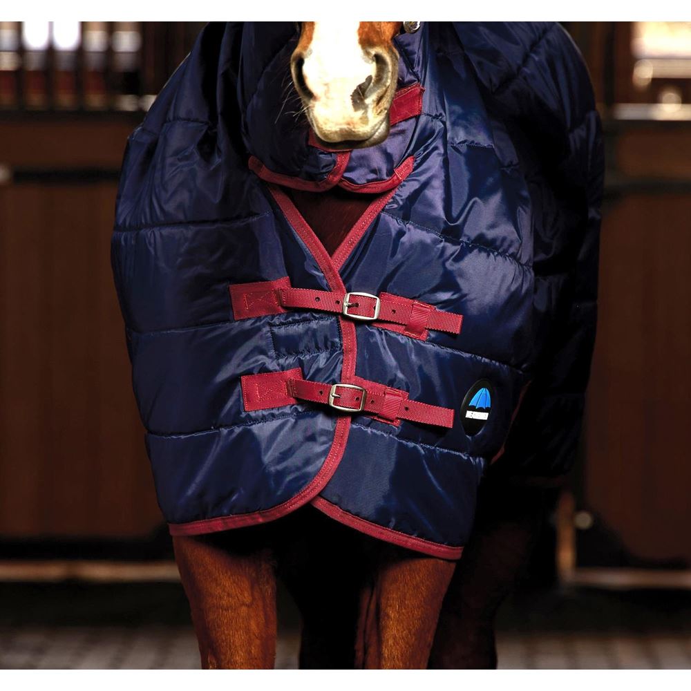 Weatherbeeta Comfitec 210D Channel Quilt Stable Combo - 220g (Navy/Burgundy)