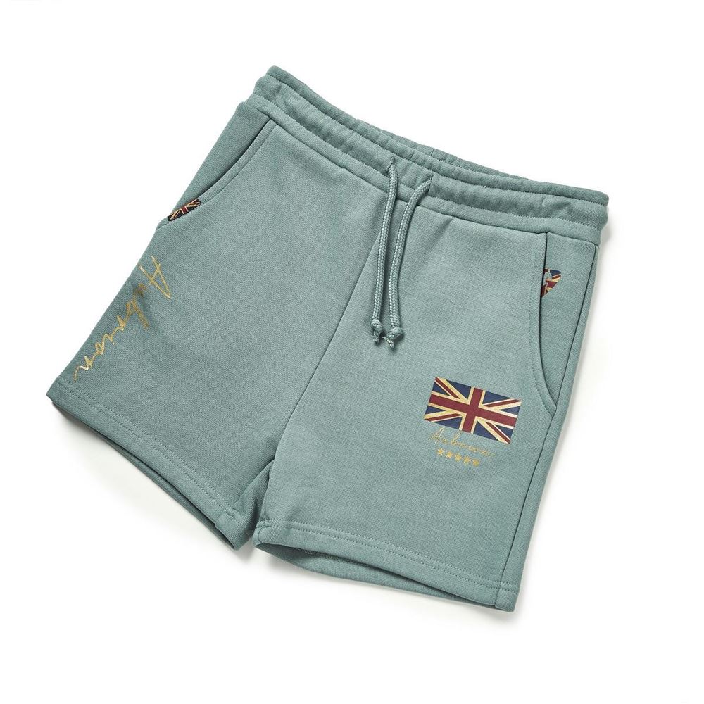 Shires Aubrion Team Sweat Shorts - Young Rider (Sage)