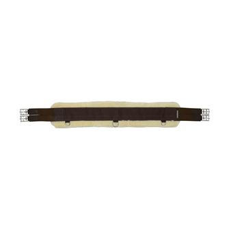 Hy Equestrian Detachable Faux Fur Elasticated Girth (Brown/Natural)