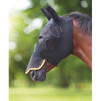 Shires Stretch Fly Mask with Nose (Jet)