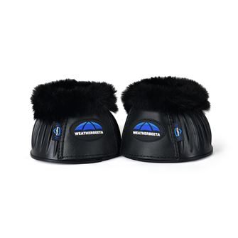 Weatherbeeta Tough-Tec Prime Fleece Trim Rubber Bell Boots (Black)