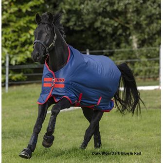 Horseware Mio Turnout Lite - 0g - 4'0" (Dark Blue/Dark Blue & Red) *Clearance*