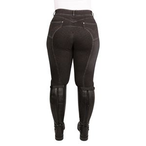 Hy Equestrian Ladies Elevate Style Denim Breeches (Black)