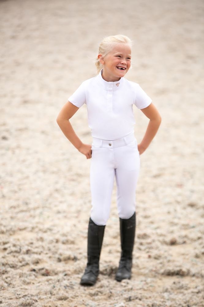 Hy Equestrian Cadiz Mizs Show Shirt (White/Rose Gold)