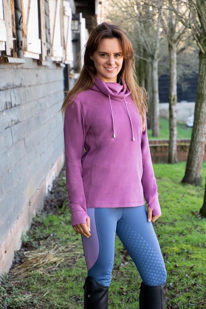 Hy Equestrian Synergy Cowl Neck Top (Grape)