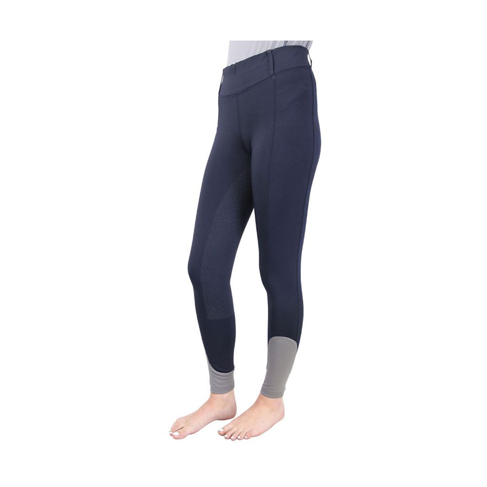 Hy Sport Active Young Rider Riding Tights (Navy/Grey)