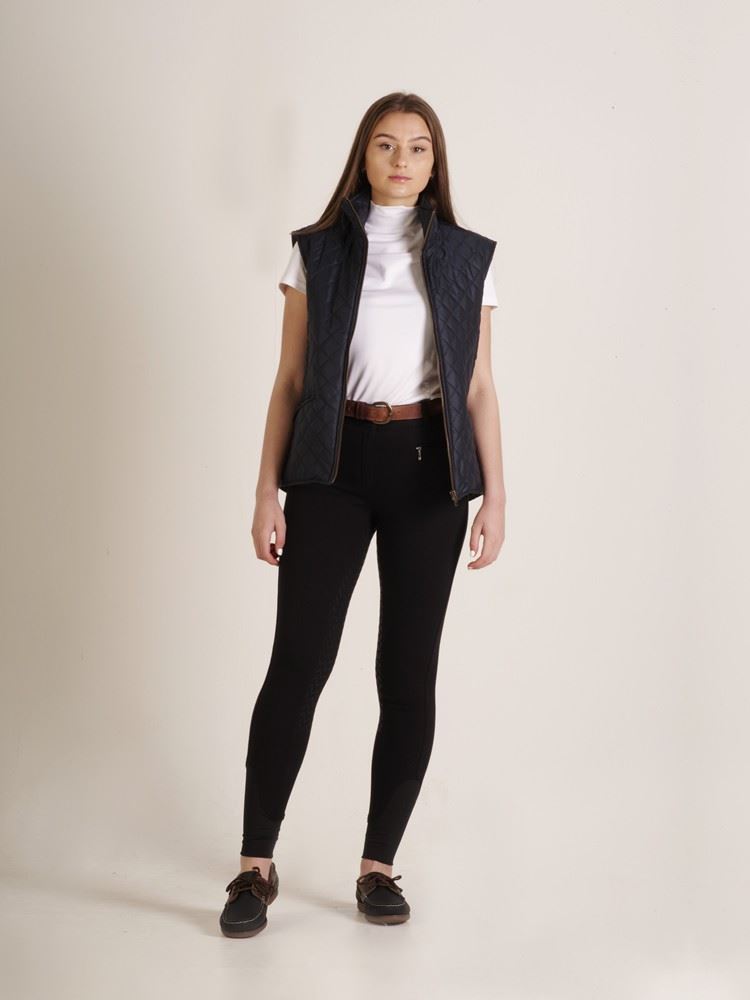 Gallop Ladies Full Silicone Seat Breeches (Black)